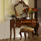 Traditional Solid Wood With Drawer Bedroom Mirror Makeup Vanity Set