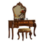 Traditional Solid Wood With Drawer Bedroom Mirror Makeup Vanity Set