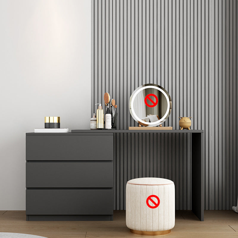 15,75 "tavolo da scrivania per trucco in legno in legno in legno massiccio con cassetti con cassetti