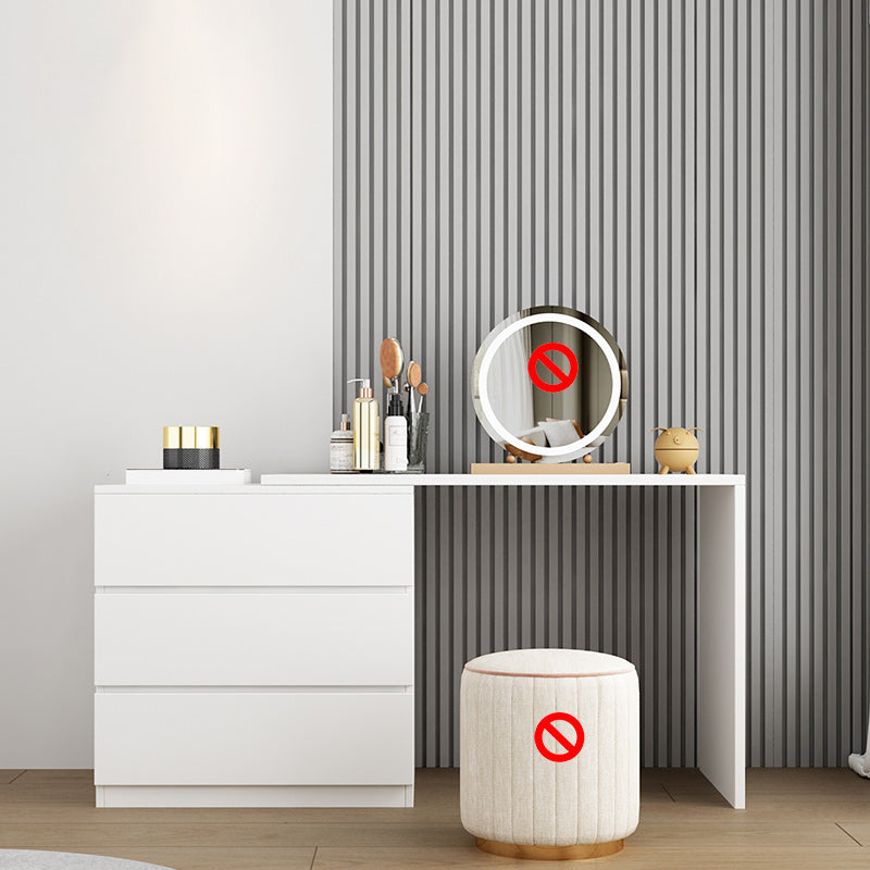 15,75 "tavolo da scrivania per trucco in legno in legno in legno massiccio con cassetti con cassetti