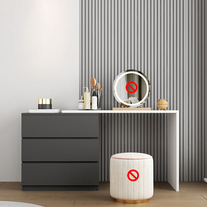 15,75 "tavolo da scrivania per trucco in legno in legno in legno massiccio con cassetti con cassetti