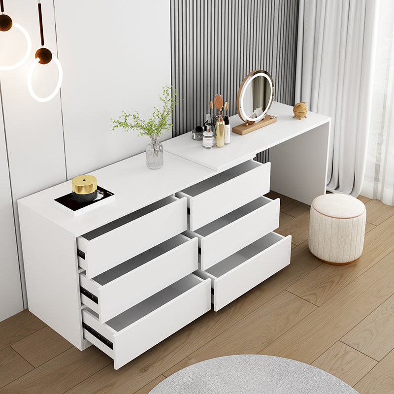 15,75 "tavolo da scrivania per trucco in legno in legno in legno massiccio con cassetti con cassetti