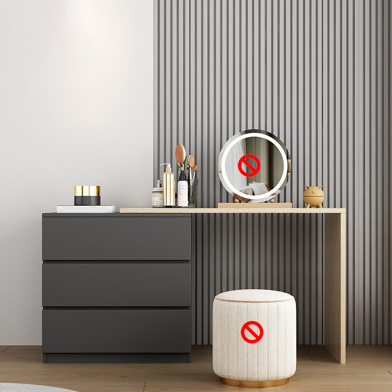 15,75 "tavolo da scrivania per trucco in legno in legno in legno massiccio con cassetti con cassetti