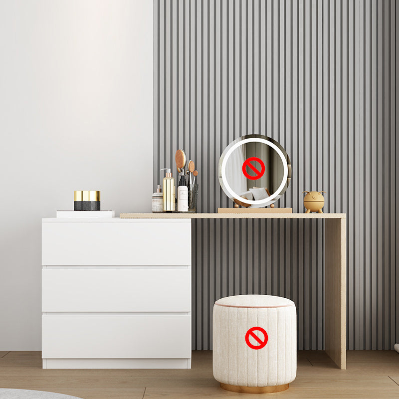 15,75 "tavolo da scrivania per trucco in legno in legno in legno massiccio con cassetti con cassetti