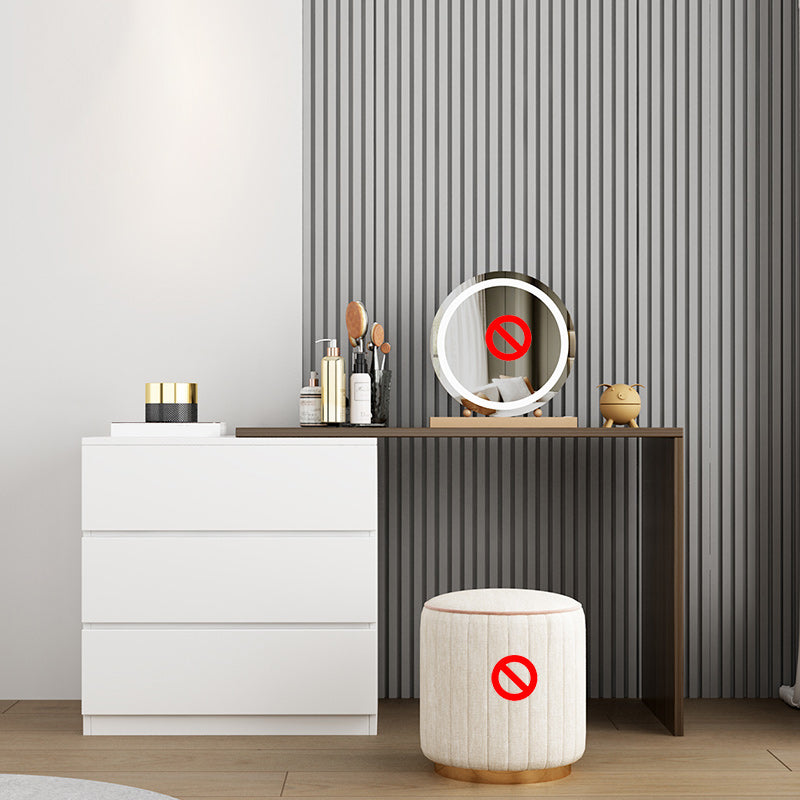 15,75 "tavolo da scrivania per trucco in legno in legno in legno massiccio con cassetti con cassetti