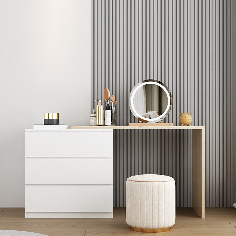 15,75 "tavolo da scrivania per trucco in legno in legno in legno massiccio con cassetti con cassetti