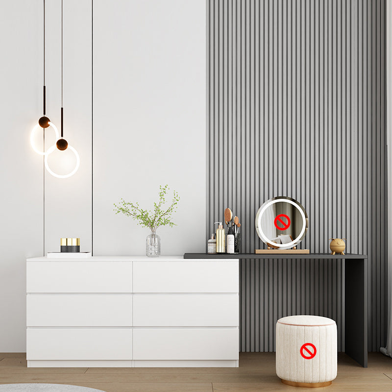 15,75 "tavolo da scrivania per trucco in legno in legno in legno massiccio con cassetti con cassetti