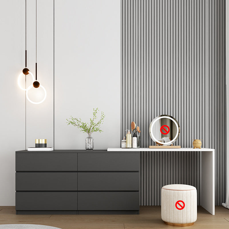 15,75 "tavolo da scrivania per trucco in legno in legno in legno massiccio con cassetti con cassetti