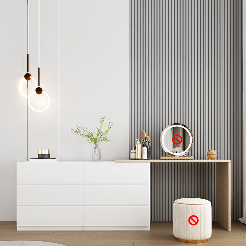 15,75 "tavolo da scrivania per trucco in legno in legno in legno massiccio con cassetti con cassetti