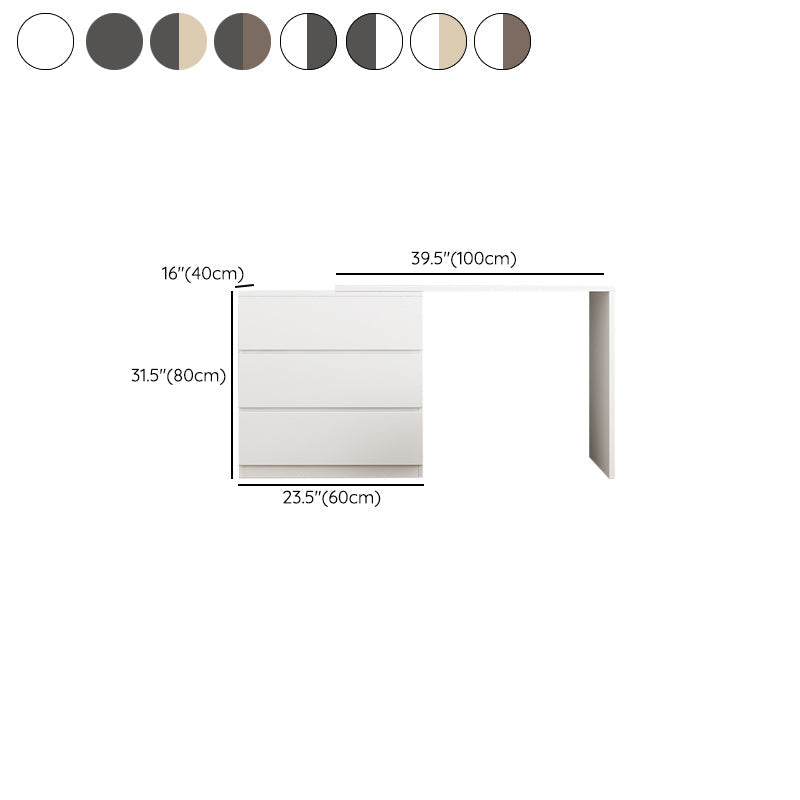15,75 "tavolo da scrivania per trucco in legno in legno in legno massiccio con cassetti con cassetti