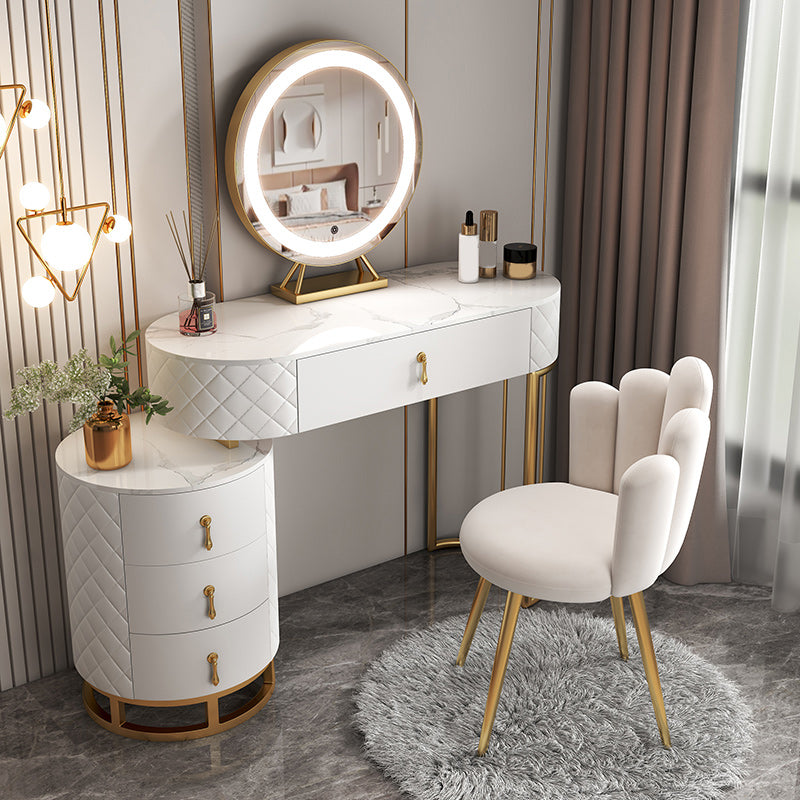 Glam Bedroom Make-up Vanity Mirror With Drawer Makeup Vanity Set
