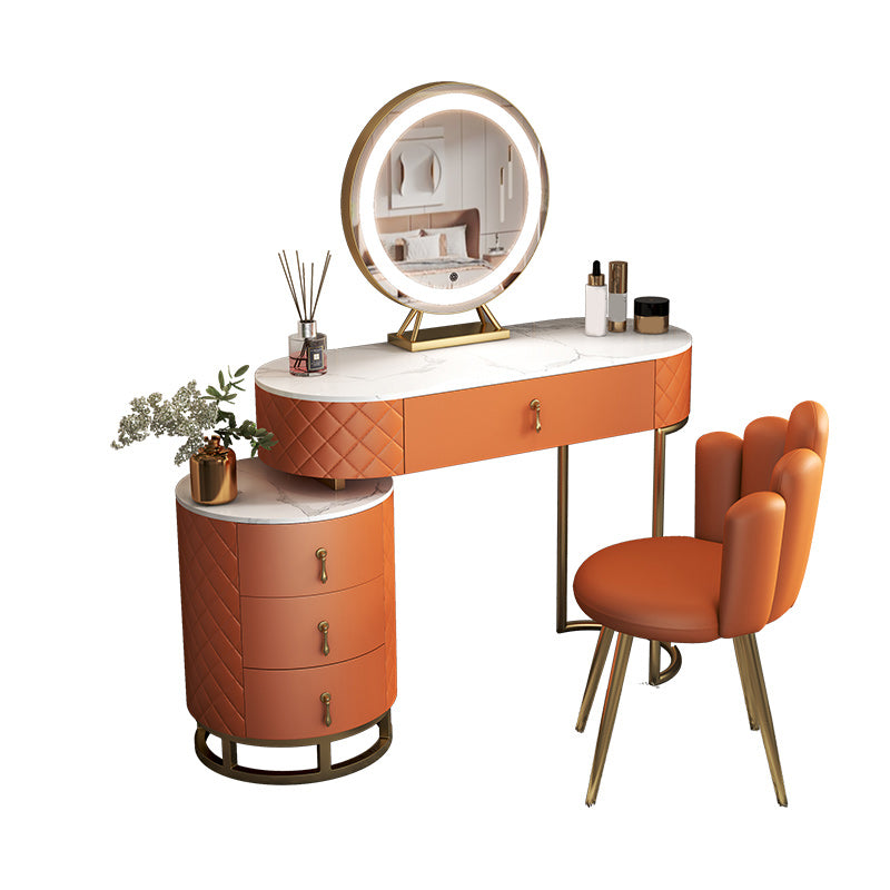 Glam Bedroom Make-up Vanity Mirror With Drawer Makeup Vanity Set