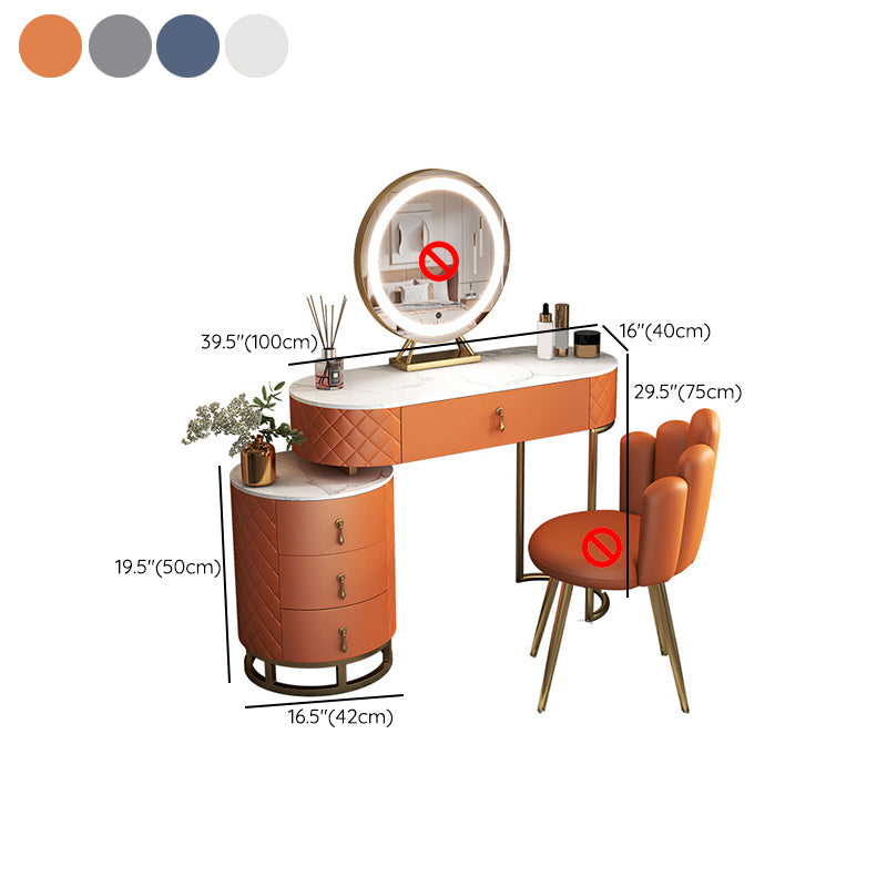Glam Bedroom Make-up Vanity Mirror With Drawer Makeup Vanity Set
