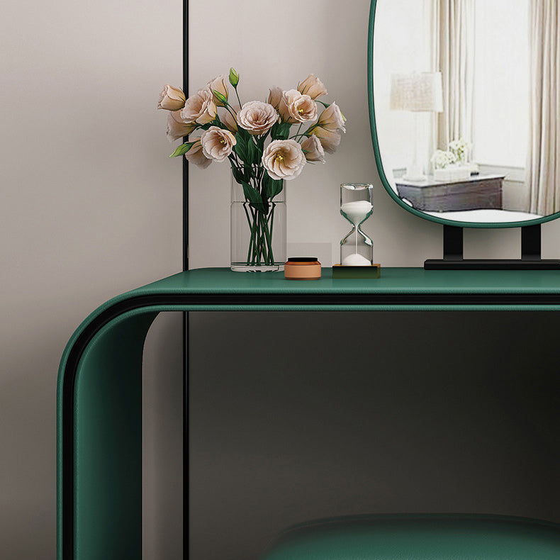 Tavolo da toeletta da 2 da 2-disegno in pelle 28,74 "H tavolo da toeletta con base metallica