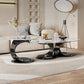 No Distressing Slate Coffee Table Glam Nesting Coffee Table Set