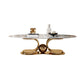 No Distressing Slate Coffee Table Glam Nesting Coffee Table Set