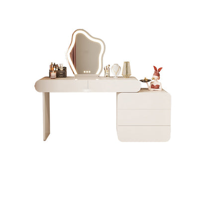 White Make-up 15.74" Wide Vanity Makeup Vanity Desk Table with Drawers