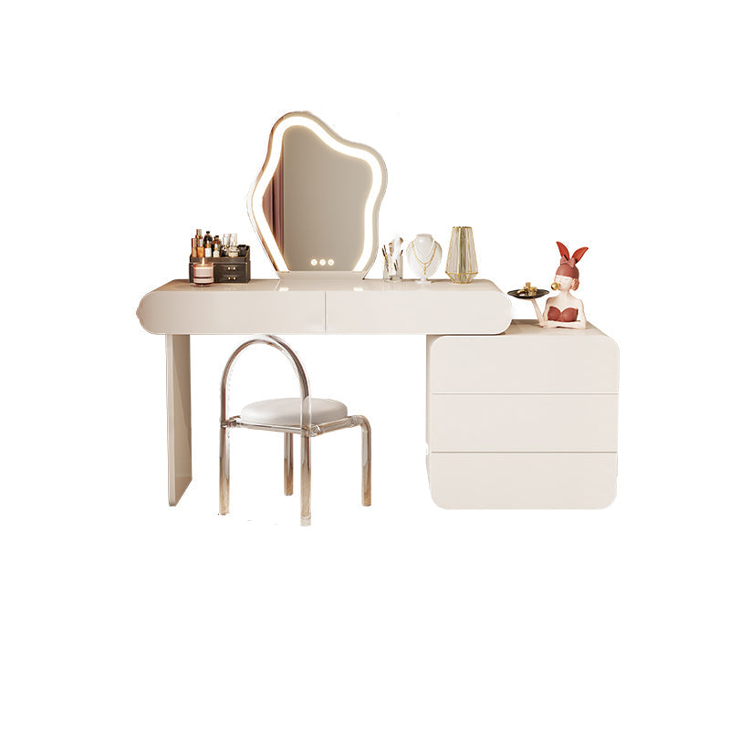 White Make-up 15.74" Wide Vanity Makeup Vanity Desk Table with Drawers