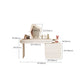 White Make-up 15.74" Wide Vanity Makeup Vanity Desk Table with Drawers