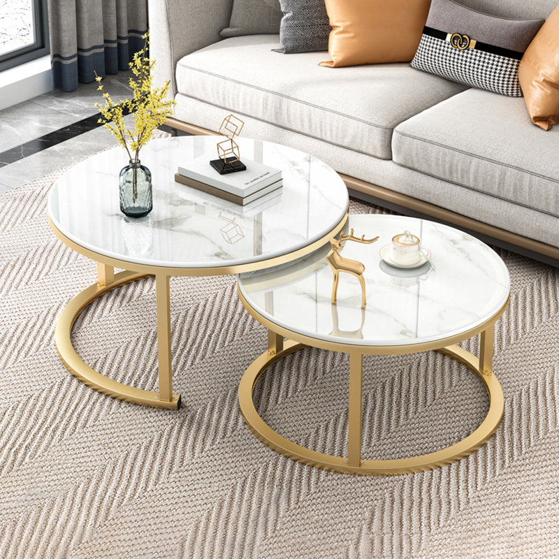 Cadre de table basse contemporaine Ensemble de table de café en verre haut de gamme