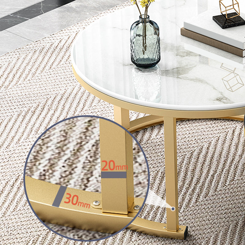 Cadre de table basse contemporaine Ensemble de table de café en verre haut de gamme