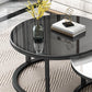 Cadre de table basse contemporaine Ensemble de table de café en verre haut de gamme