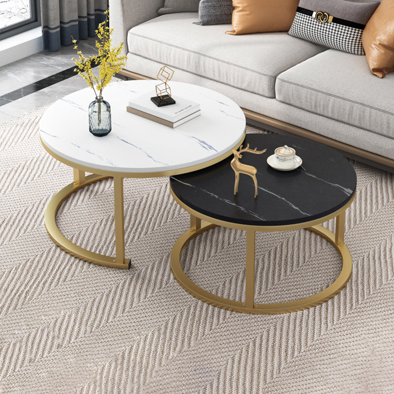 Cadre de table basse contemporaine Ensemble de table de café en verre haut de gamme