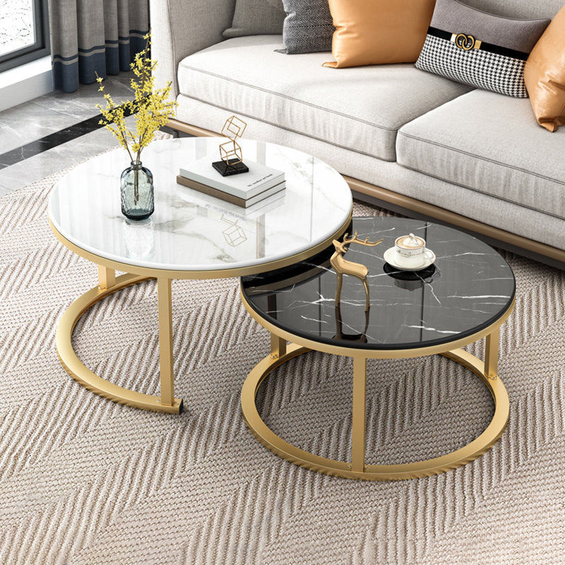 Cadre de table basse contemporaine Ensemble de table de café en verre haut de gamme