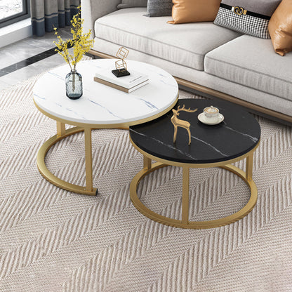 Cadre de table basse contemporaine Ensemble de table de café en verre haut de gamme