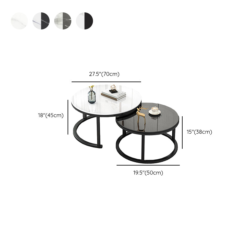 Cadre de table basse contemporaine Ensemble de table de café en verre haut de gamme