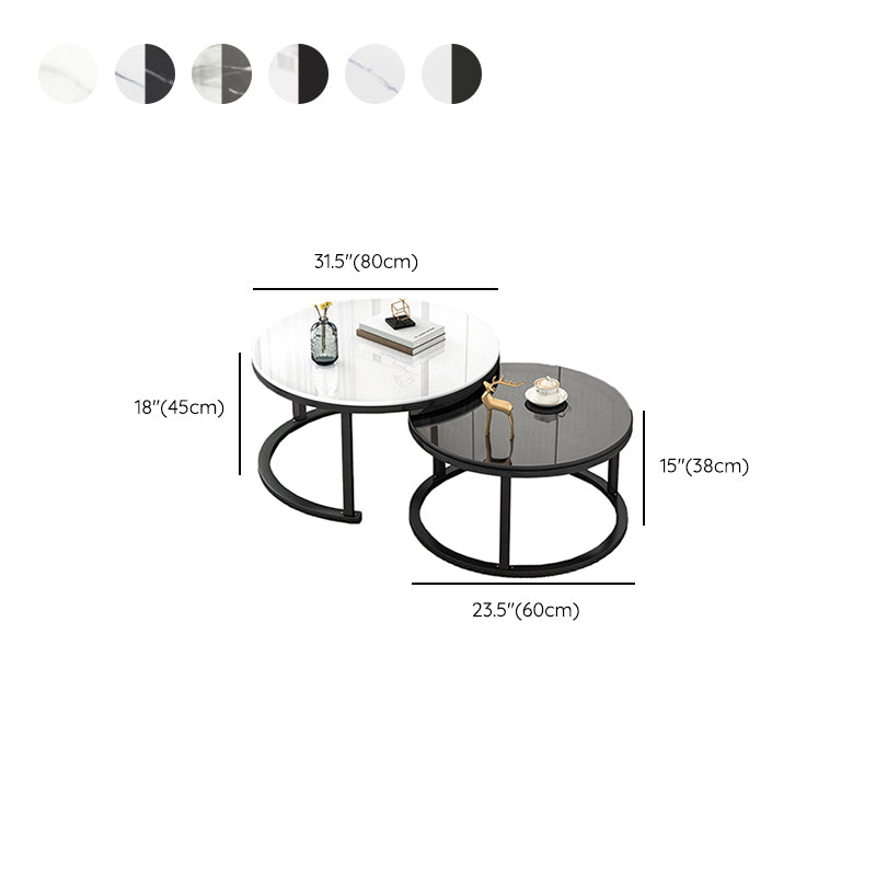 Cadre de table basse contemporaine Ensemble de table de café en verre haut de gamme