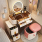 Glam Glass Makeup Counter 29.9" H Bedroom Make-up Vanity with Drawer