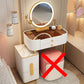 Glam Glass Makeup Counter 29.9" H Bedroom Make-up Vanity with Drawer
