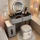Glam Glass Makeup Counter 29.9" H Bedroom Make-up Vanity with Drawer
