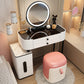 Glam Glass Makeup Counter 29.9" H Bedroom Make-up Vanity with Drawer