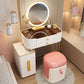 Glam Glass Makeup Counter 29.9" H Bedroom Make-up Vanity with Drawer