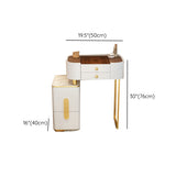 Glam Glass Makeup Counter 29.9" H Bedroom Make-up Vanity with Drawer