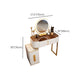 Glam Glass Makeup Counter 29.9" H Bedroom Make-up Vanity with Drawer