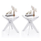 Contemporary Geometric Accent Side Table AcrylicSofa Side Accent Table