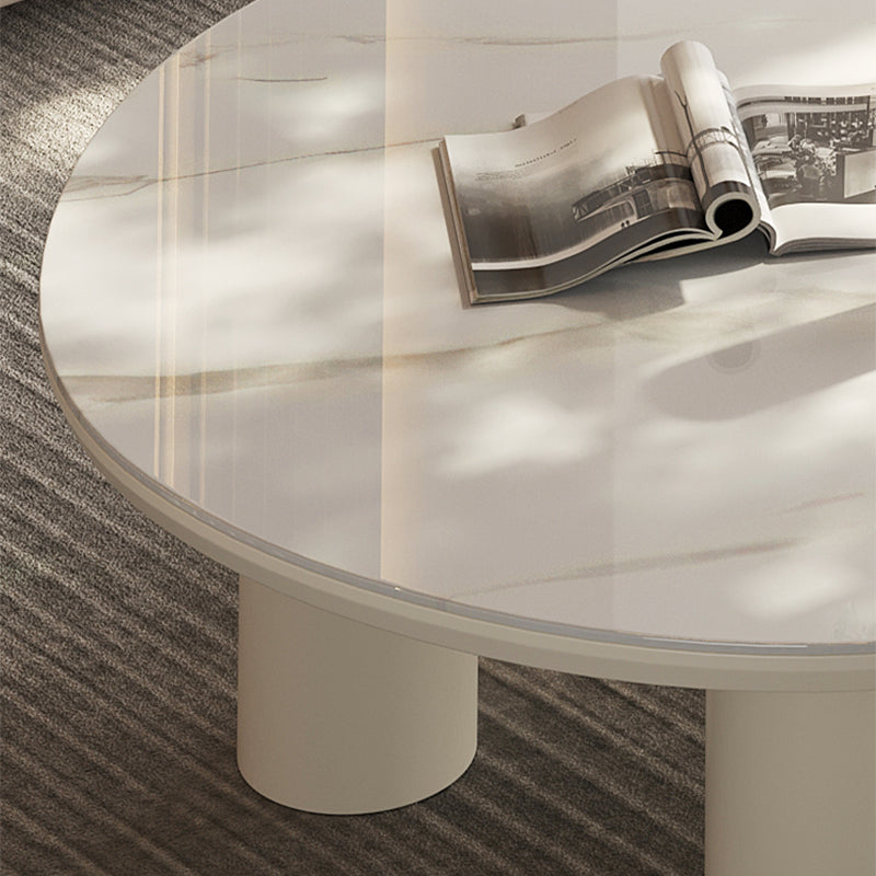 Marble White Single Coffee Table Modern Free-Form Coffee Table Clearhalo 'Coffee & Accent Tables' 'Coffee Tables' 'coffee_tables' 'furn' 'furn_coffee_tables' 'Furniture' 'Living Room Furniture' 6862058