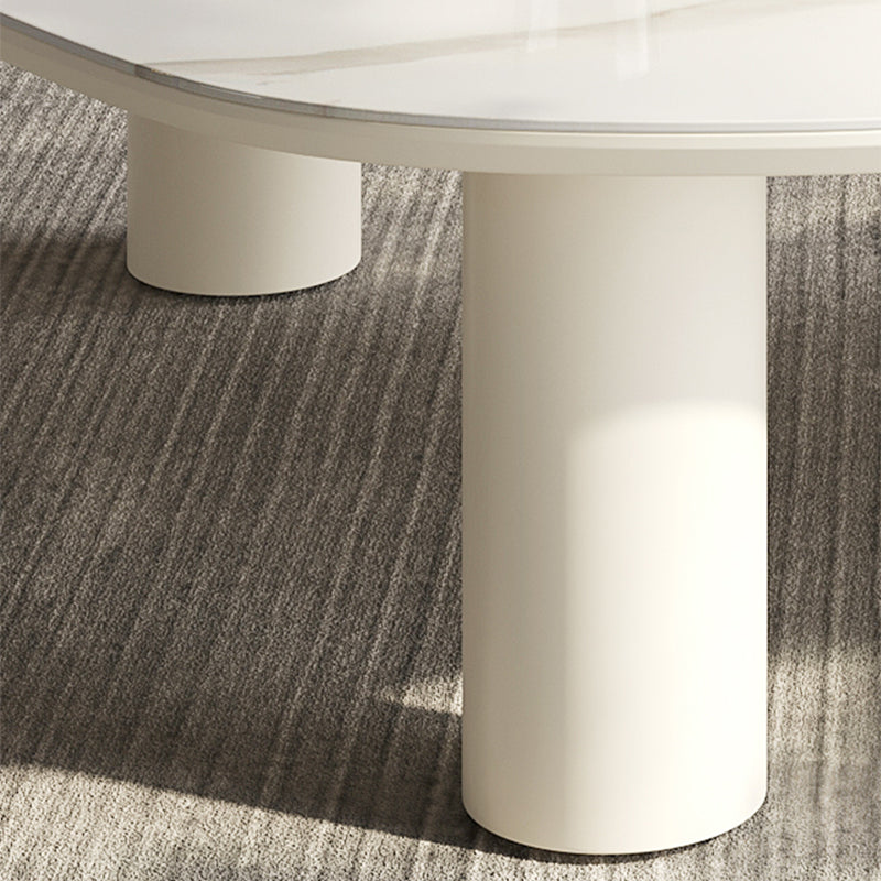 Marble White Single Coffee Table Modern Free-Form Coffee Table Clearhalo 'Coffee & Accent Tables' 'Coffee Tables' 'coffee_tables' 'furn' 'furn_coffee_tables' 'Furniture' 'Living Room Furniture' 6862059
