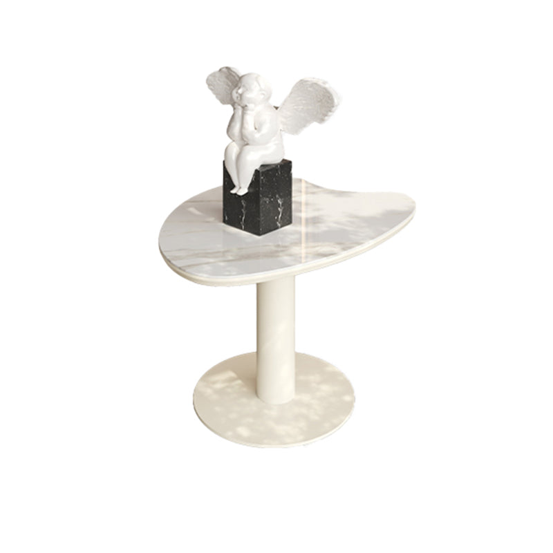 Marble White Single Coffee Table Modern Free-Form Coffee Table 25.5"L x 25.5"W x 20"H Clearhalo 'Coffee & Accent Tables' 'Coffee Tables' 'coffee_tables' 'furn' 'furn_coffee_tables' 'Furniture' 'Living Room Furniture' 6862061