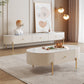 2 Legs Single Coffee Table Glam Oval Coffee Table with Drawer Clearhalo 'Coffee & Accent Tables' 'Coffee Tables' 'coffee_tables' 'furn' 'furn_coffee_tables' 'Furniture' 'Living Room Furniture' 6862077