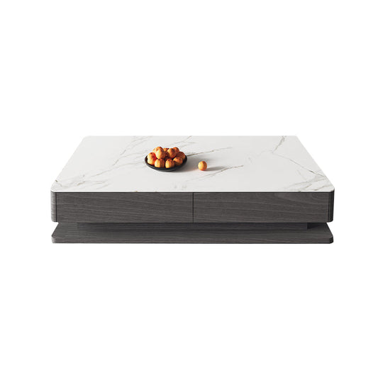 Block Slate Coffee Table No Distressing Rectangle Single Coffee Table with Drawers Clearhalo 'Coffee & Accent Tables' 'Coffee Tables' 'coffee_tables' 'furn' 'furn_coffee_tables' 'Furniture' 'Living Room Furniture' 6862139