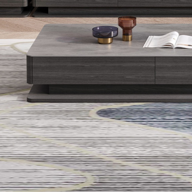 Block Slate Coffee Table No Distressing Rectangle Single Coffee Table with Drawers Clearhalo 'Coffee & Accent Tables' 'Coffee Tables' 'coffee_tables' 'furn' 'furn_coffee_tables' 'Furniture' 'Living Room Furniture' 6862143