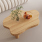 Table basse simple en bois massif, table basse à 3 pieds de forme libre