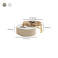 Glam Coffee Table Set Round 2-Piece Coffee Cocktail Table with Drawers Clearhalo 'Coffee & Accent Tables' 'Coffee Tables' 'coffee_tables' 'furn' 'furn_coffee_tables' 'Furniture' 'Living Room Furniture' 6862210