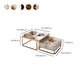 Glam Coffee Table Set Slate 2-Piece Coffee Cocktail Table with Drawer Clearhalo 'Coffee & Accent Tables' 'Coffee Tables' 'coffee_tables' 'furn' 'furn_coffee_tables' 'Furniture' 'Living Room Furniture' 6862226