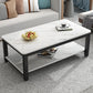 17"H Contemporary Coffee Table Rectangle White Coffee Cocktail Table Clearhalo 'Coffee & Accent Tables' 'Coffee Tables' 'coffee_tables' 'furn' 'furn_coffee_tables' 'Furniture' 'Living Room Furniture' 6862252