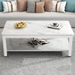 17"H Contemporary Coffee Table Rectangle White Coffee Cocktail Table Clearhalo 'Coffee & Accent Tables' 'Coffee Tables' 'coffee_tables' 'furn' 'furn_coffee_tables' 'Furniture' 'Living Room Furniture' 6862253